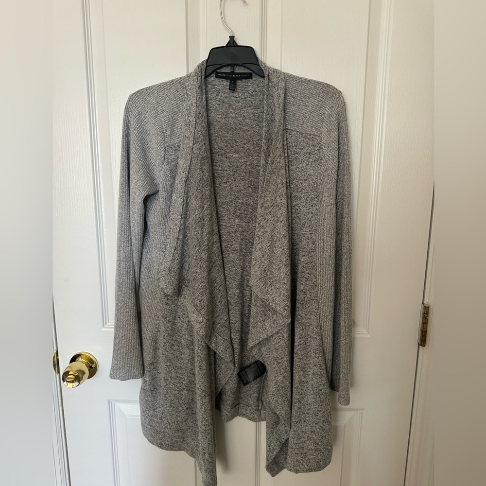 White House Black Market knit draped sweater cover up size small